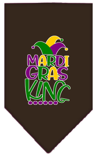 Mardi Gras King Screen Print Mardi Gras Bandana Cocoa Small